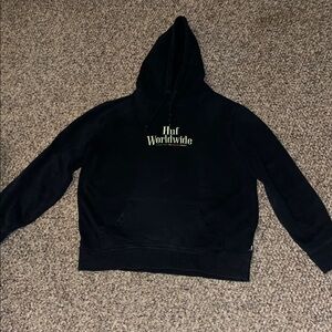 HUF Black Hoodie with Logo